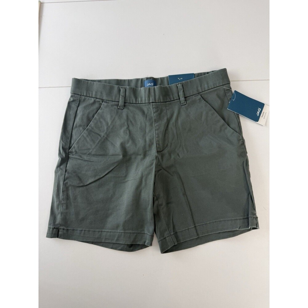 Jag Shorts Womens 10 Petite NWT Green Maddie Midrise 7” Inseam